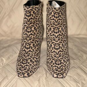 Leopard Print Ankle Boots